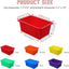 6 Cubos Almacenamiento Plástico Opacos Arcoíris 12x7.2x5.1"