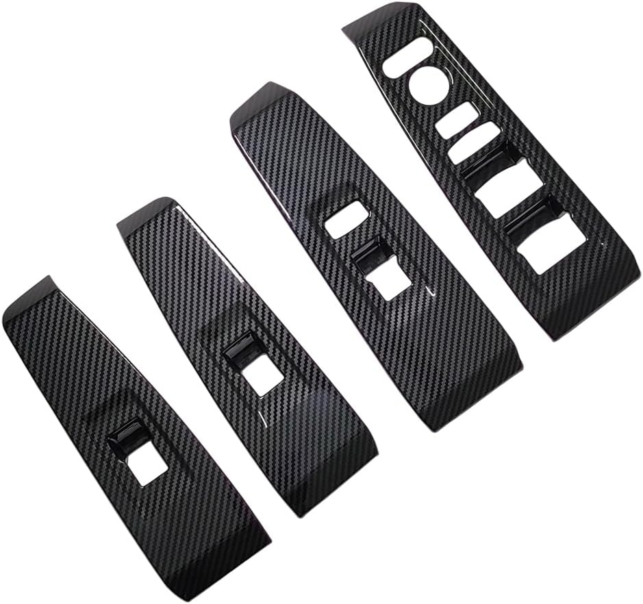 Cubierta botón control ventana estilo carbono para Honda Accord