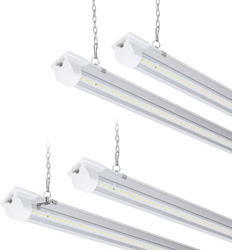 4 Luces LED Taller 4ft 42W 5000K 6300LM Montaje Colgante
