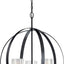 Colgante Winslow 3 luces 225W color negro