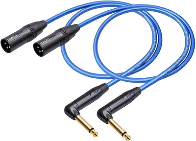 Cable audio TS a XLR macho 3.3pies mono plateado