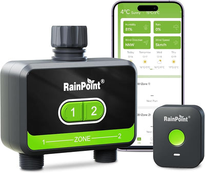 Controlador riego WiFi para manguera 2 zonas automático