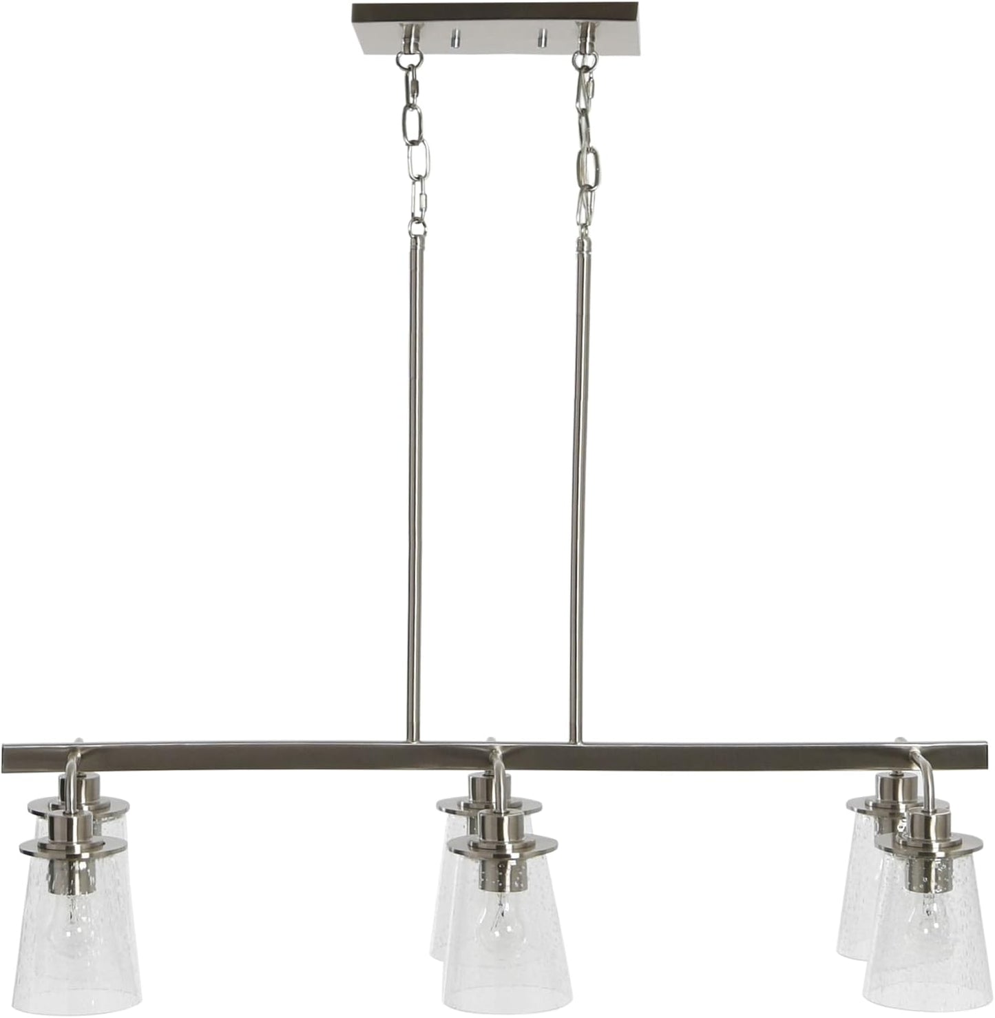 Candelabro lineal Jameson 6 luces metal vidrio