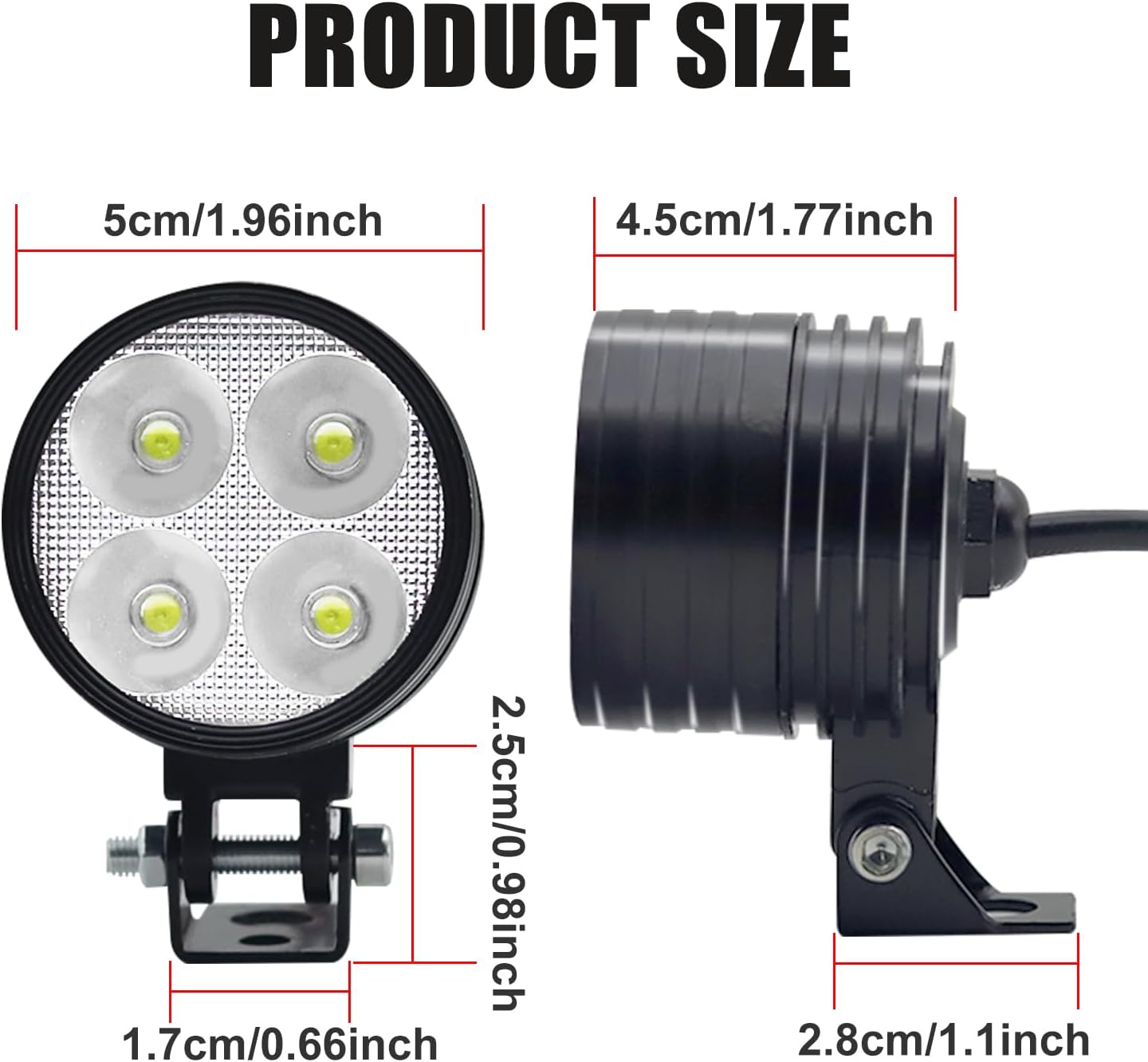 Luces LED antiniebla motocicleta 12/24V impermeables