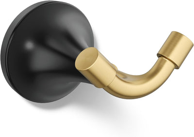Gancho bata negro mate latón cepillado moderno