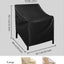 Fundas sillas patio impermeables tela Oxford 600D negro