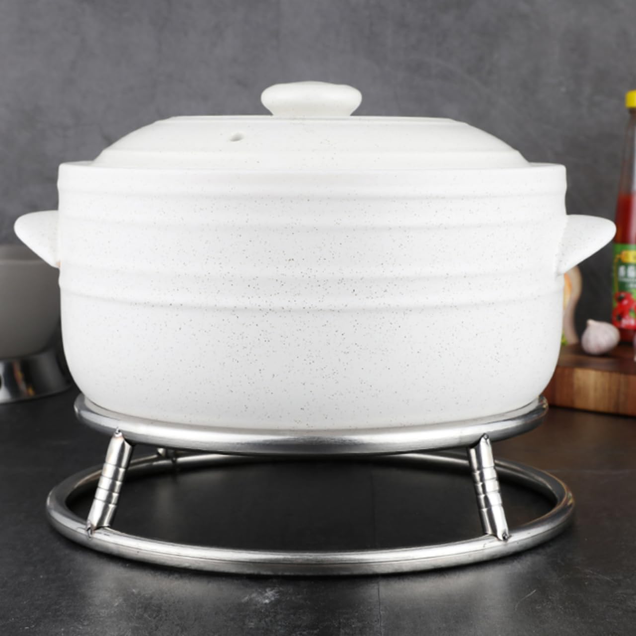 Soporte ollas acero inox doble capa base antiderrap