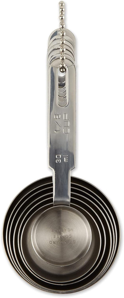 Set 7 Vasos Medidores Acero Inox 1/8 a 1 Taza Nido