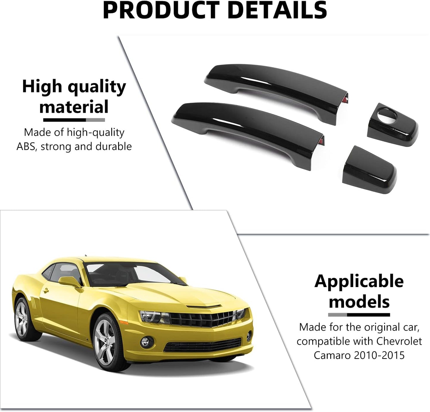 Funda manija puerta exterior comp Chevy Camaro 10-15 negro