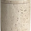 Tarro travertino beige con tapa de piedra natural