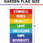 Bandera jardín arco iris 12x18pulg visible ambos lados