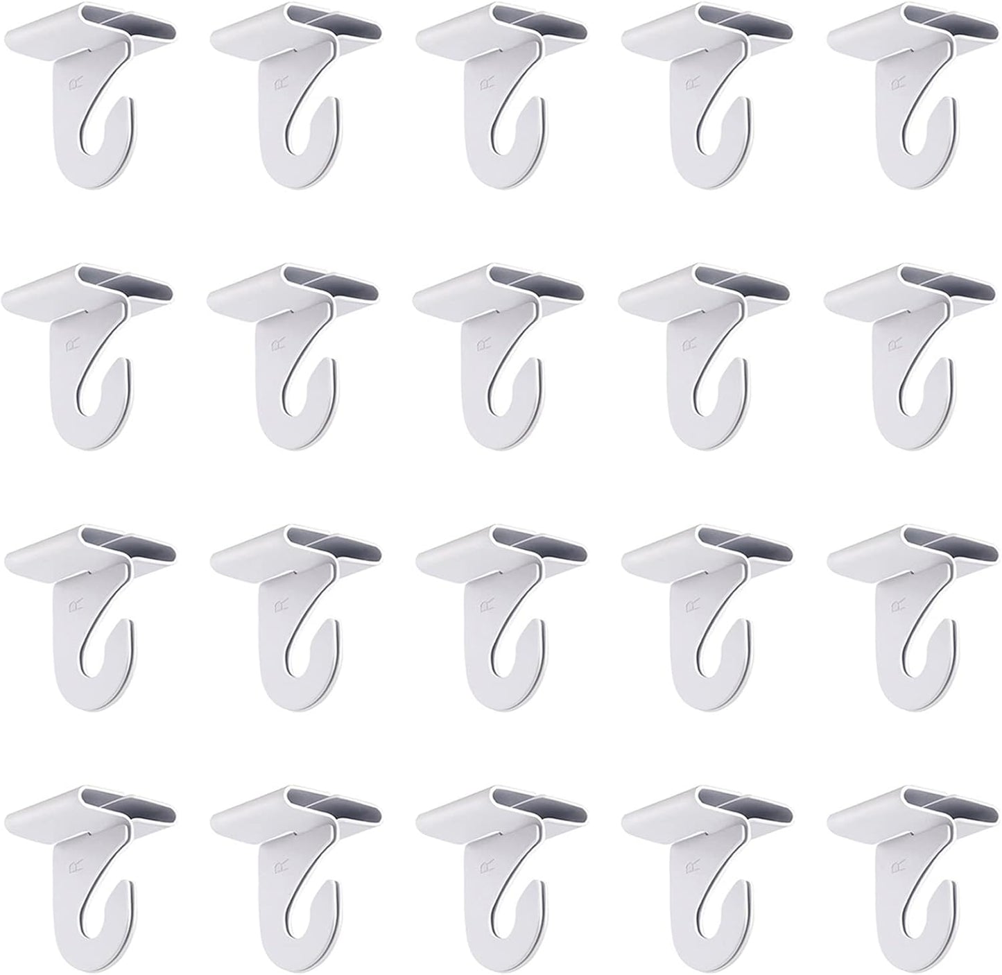 20 Pzas Ganchos Metal Blancos en T para Azulejos Hogar