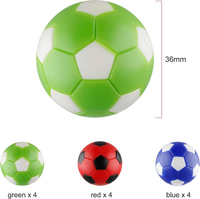 12 Pzas Bolas Futbolín 1.417pulg Multicolor