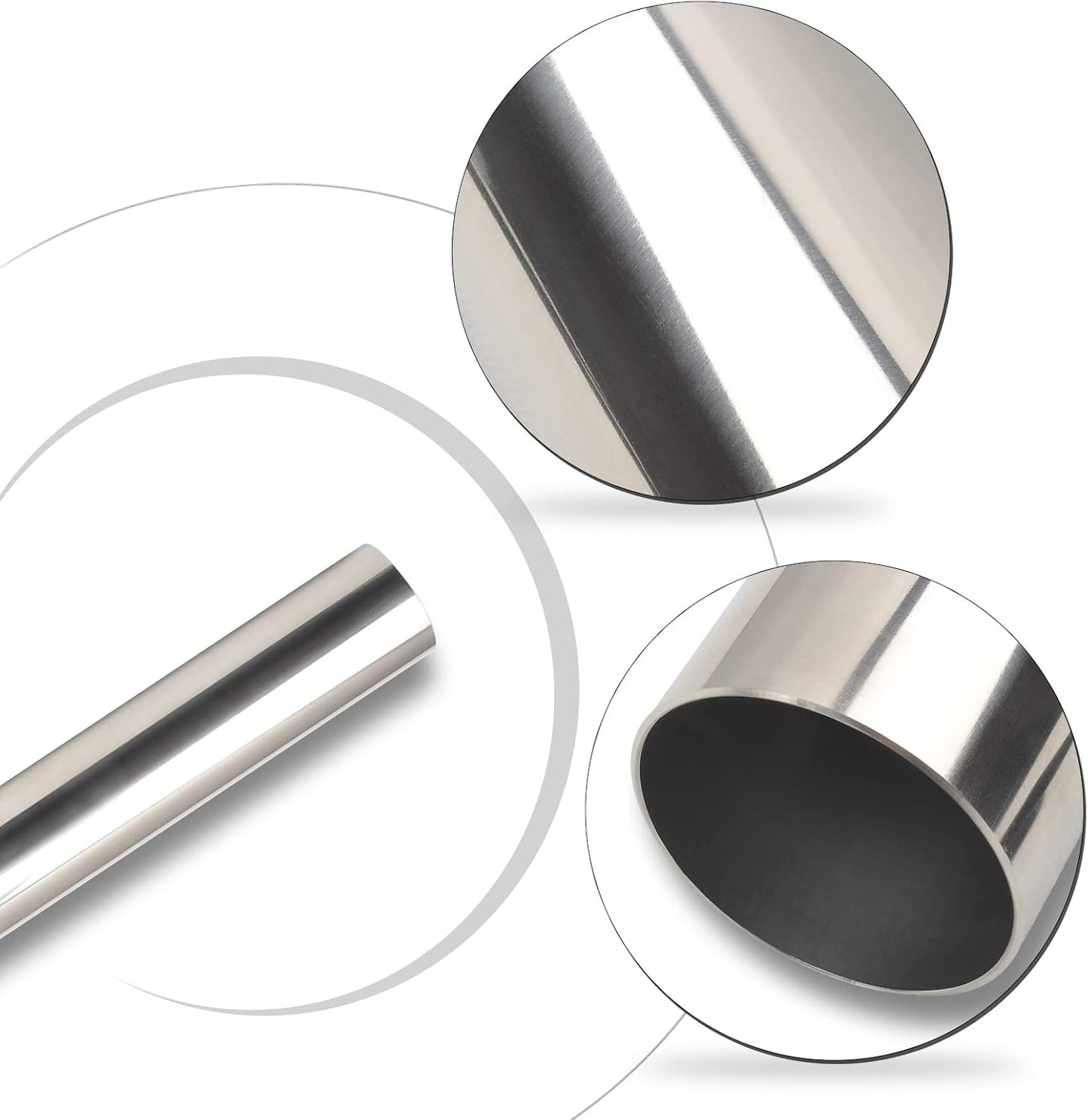 Tubo escape recto 3" 48" acero inox T304 universal