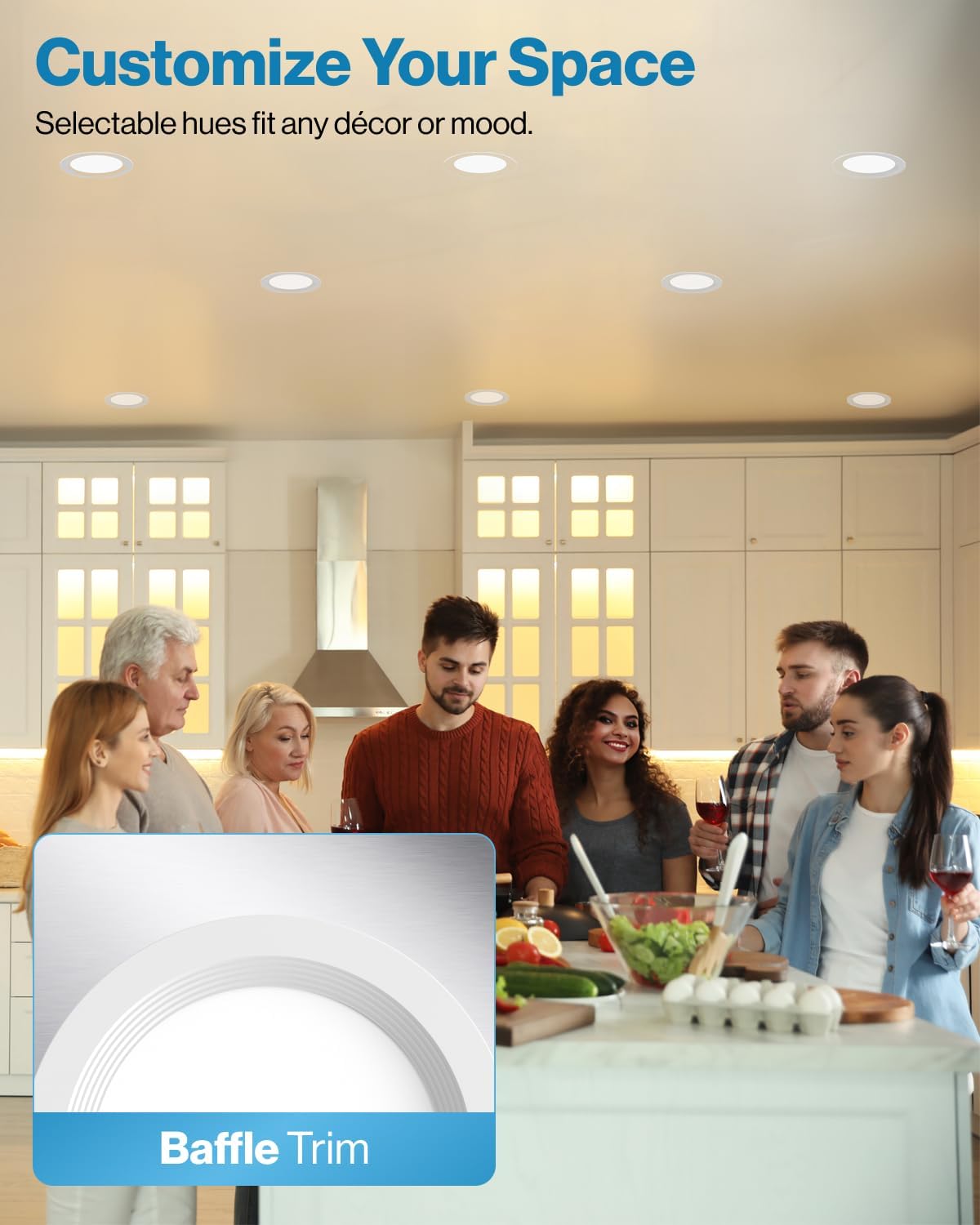 Pack 24 Luces LED Empotrables 4pulg 3000K Blanco Cálido