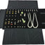 Estuche terciopelo organiz. enrollable para joyas negro
