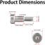 5 Pzas Pernos Hombro M6x16 Acero Inox Resistente Oxido