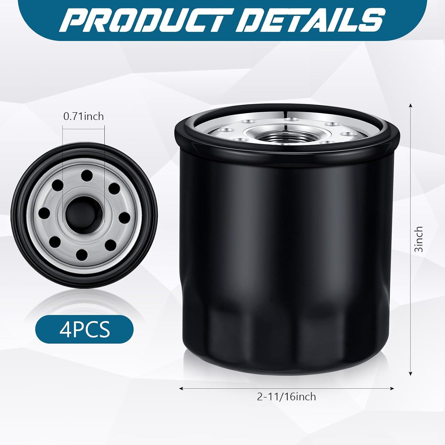4 Filtros Aceite Transm. Comp. Hydro-gear 52114