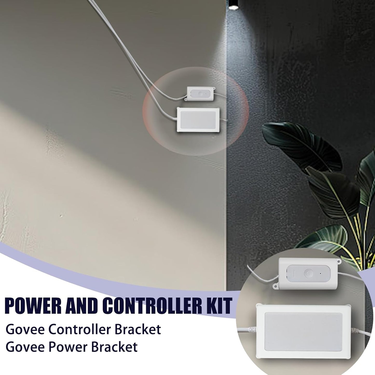 Soporte controlador luz y alimentación para Govee H705/H706