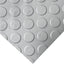 Piso PVC metálico con relieve circular