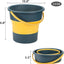 3 Cubos Plástico Plegables 2.6gal Asa Jardín Coche
