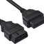 Cable extensión OBD2 5ft/1.5m 16 pin macho hembra negro