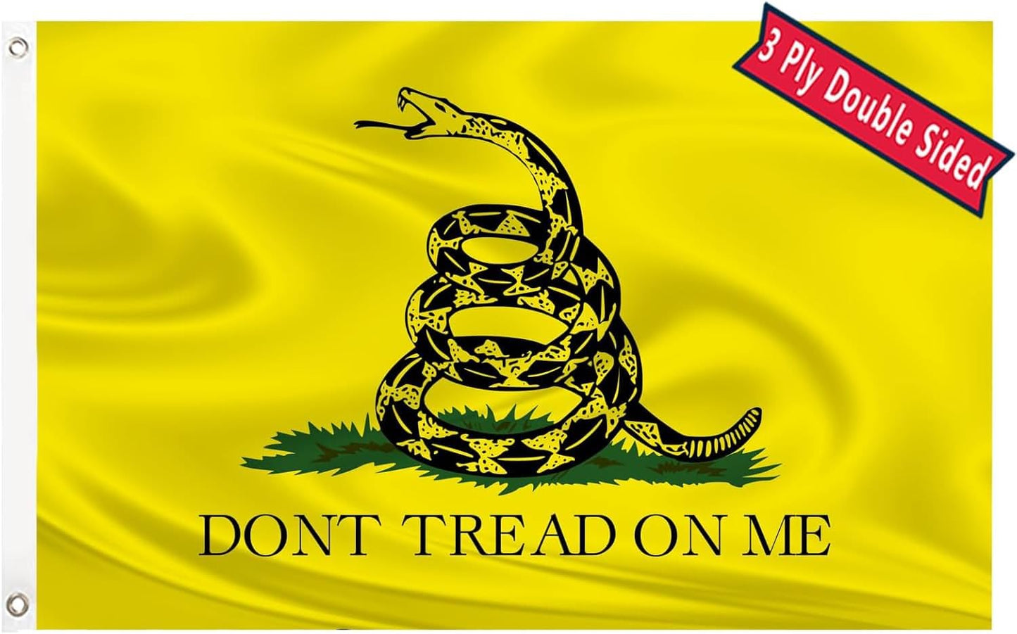 Bandera Gadsden 4x6" doble cara poliéster lona
