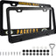 Set 2 Marcos Matrícula Negro Soporte Placa Coche Aluminio