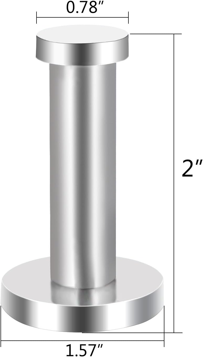 6 Ganchos Toalla Acero Inox Níquel Cepillado Plateado