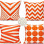 Set 4 fundas cojín geométricas 18x18" blanco y negro