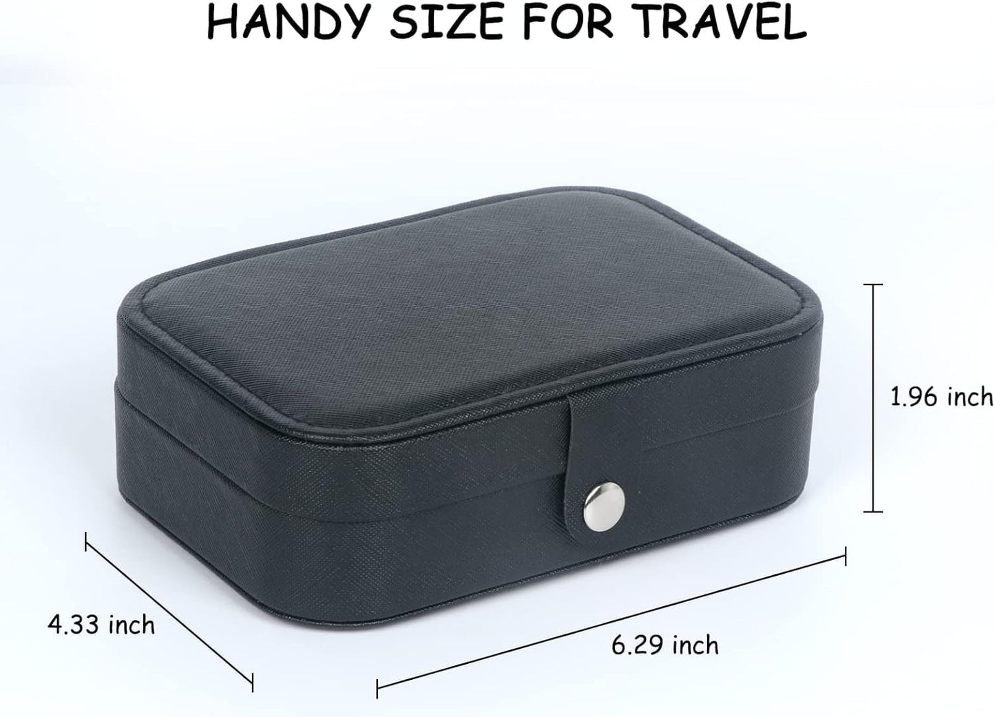 Estuche viaje joyas 2 capas piel sintética para mujeres