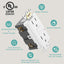 10 Tomas GFCI 15A Autocomprobación LED Resistente UL