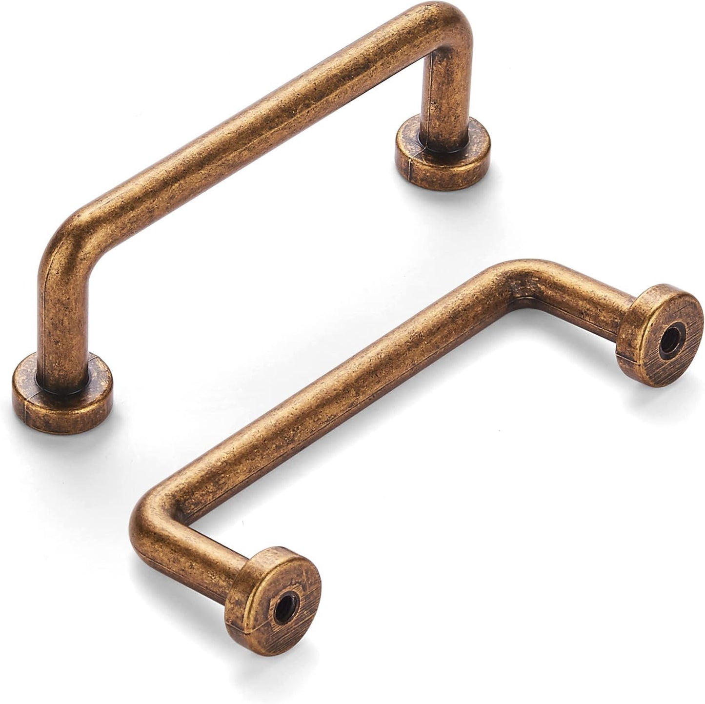 8 Tiradores Latón Antiguo 3-1/2pulg para Cocina y Baño