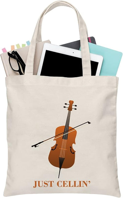 Bolsa mano violonchelo reutilizable regalo músico