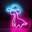 Letrero neón dinosaurio sombrero niños