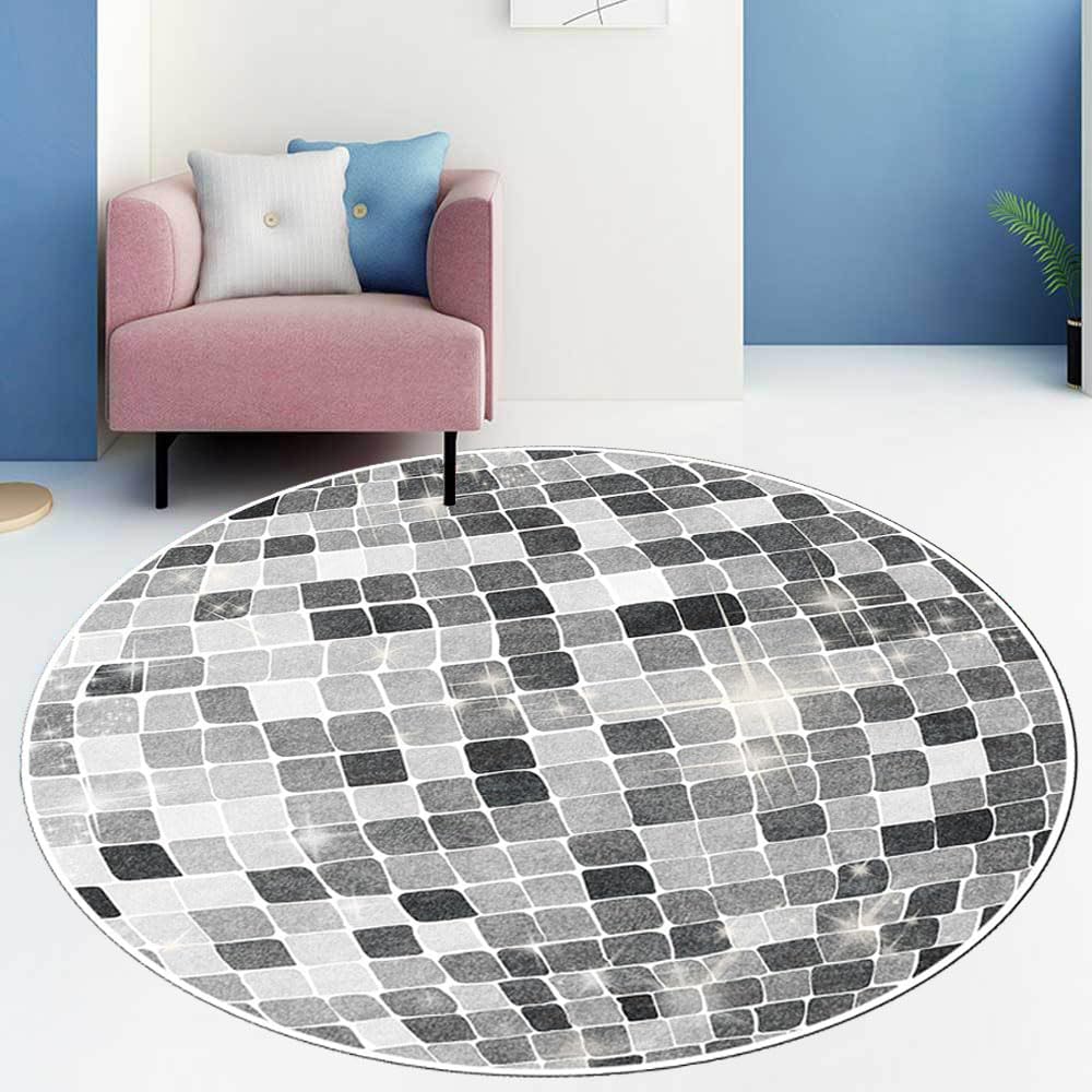 Alfombras redondas antideslizantes baño dormitorio 2ft gris