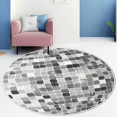 Alfombras redondas antideslizantes baño dormitorio 2ft gris