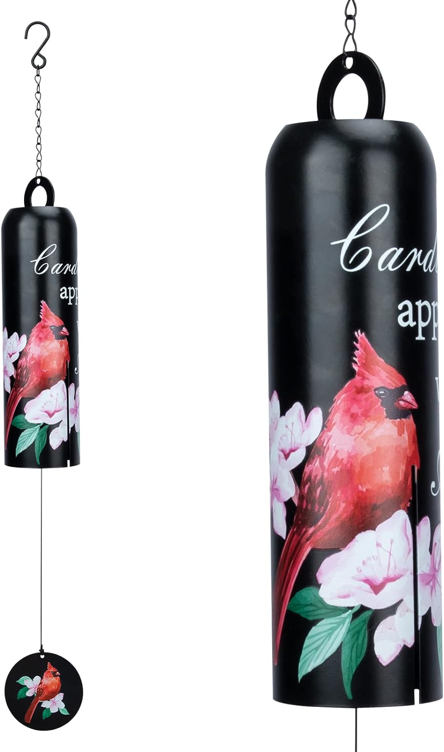 Carillón viento cardinal metal profundo para hogar jardín