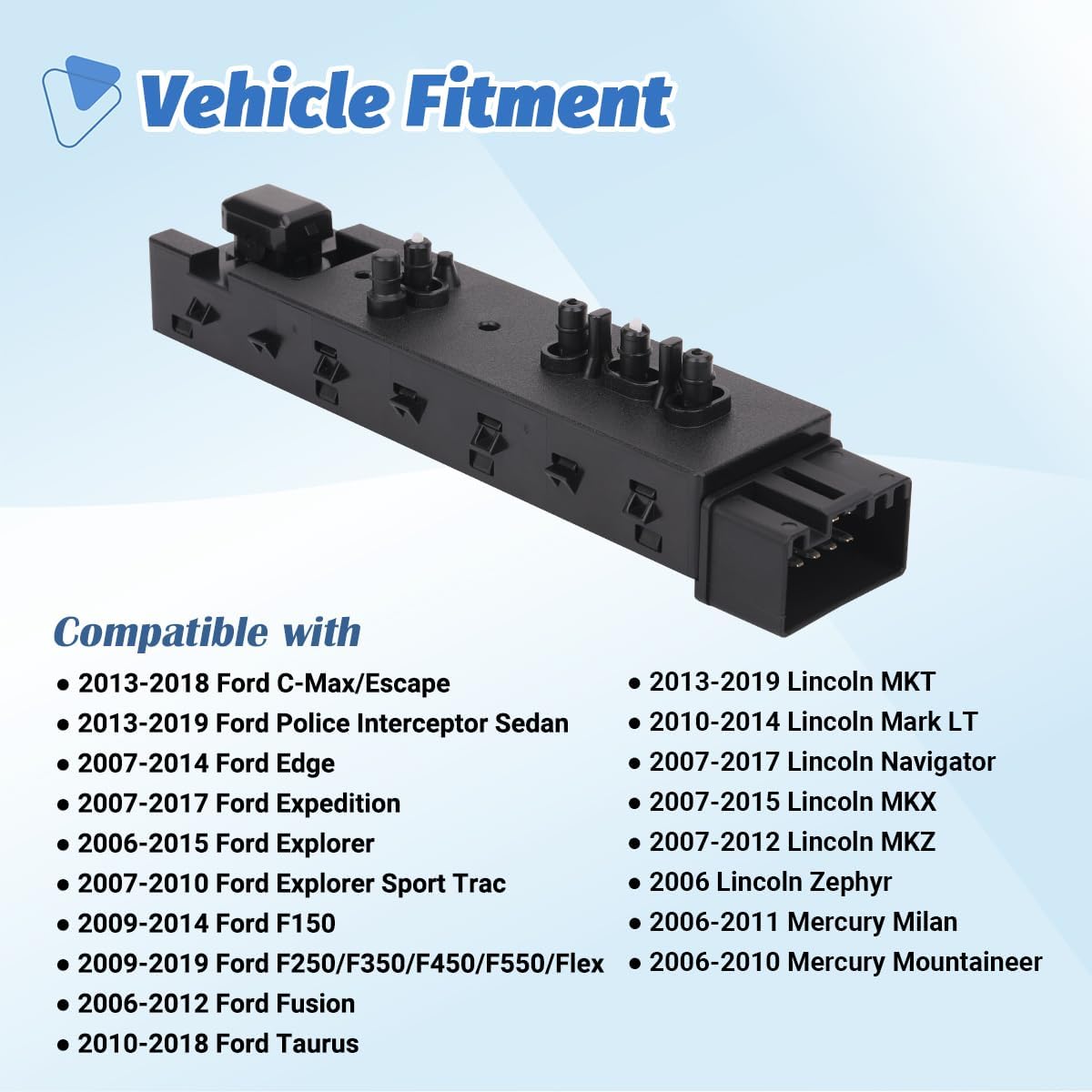Interruptor asiento eléctrico pasajero comp Ford 06-19