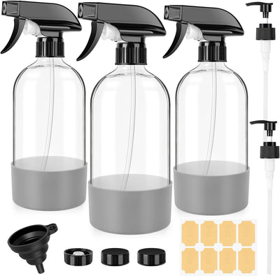 Botellas vidrio spray vacías 17oz paquete 3