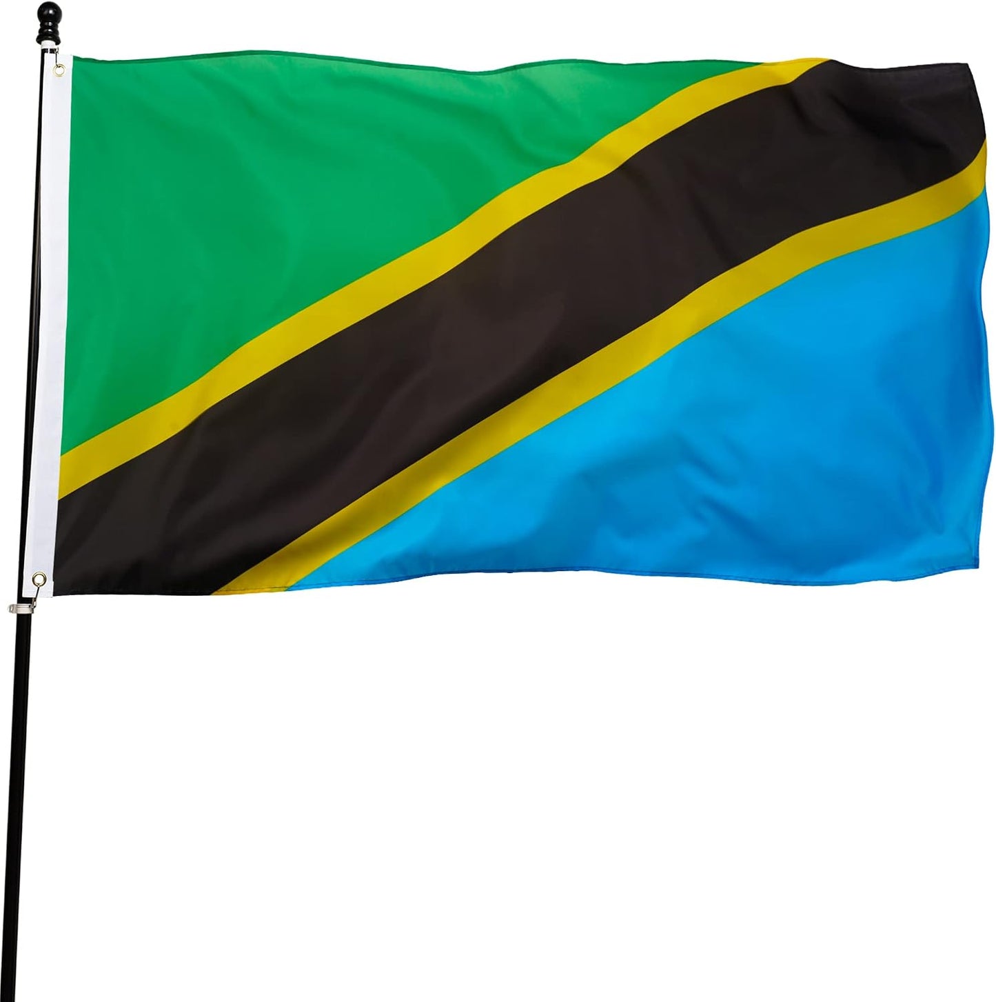 Bandera Tanzania 3x5ft poliéster grueso resistente ojales latón