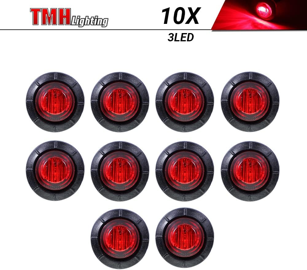 10 Luces LED Marcador 3/4pulg Laterales