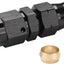 Adaptador compresión aluminio negro 6an a 3/8