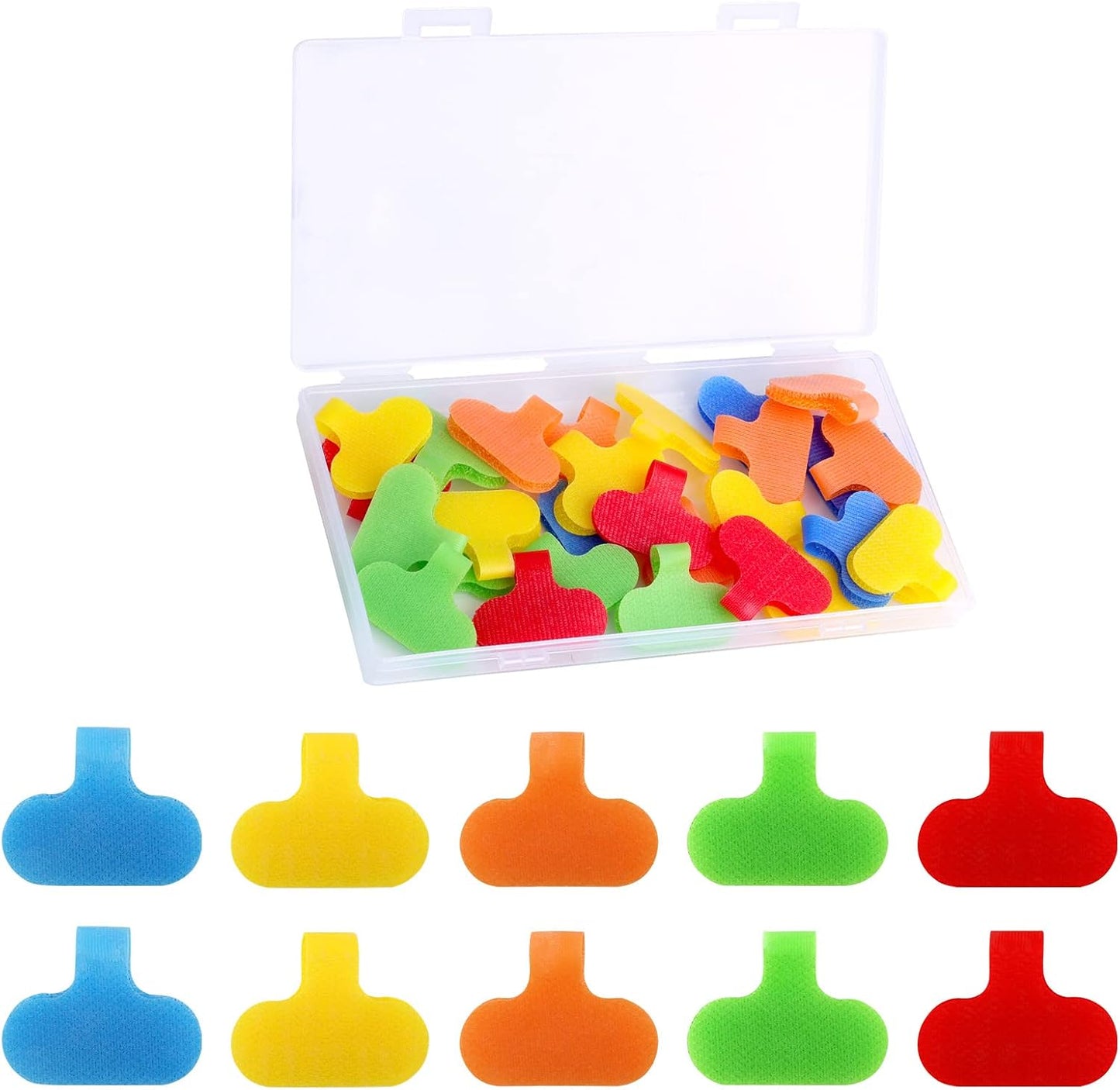 30 Etiquetas Alambre Reutilizables para Cable y Cable de Nailon