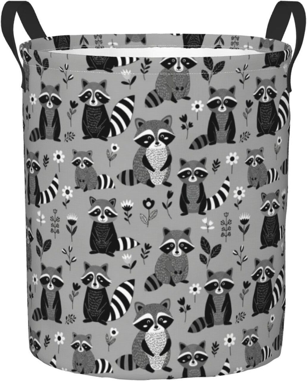 Cesta plegable mapache tela impermeable para ropa sucia