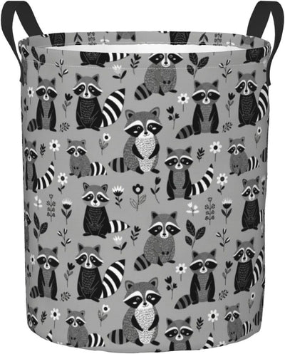 Cesta plegable mapache tela impermeable para ropa sucia