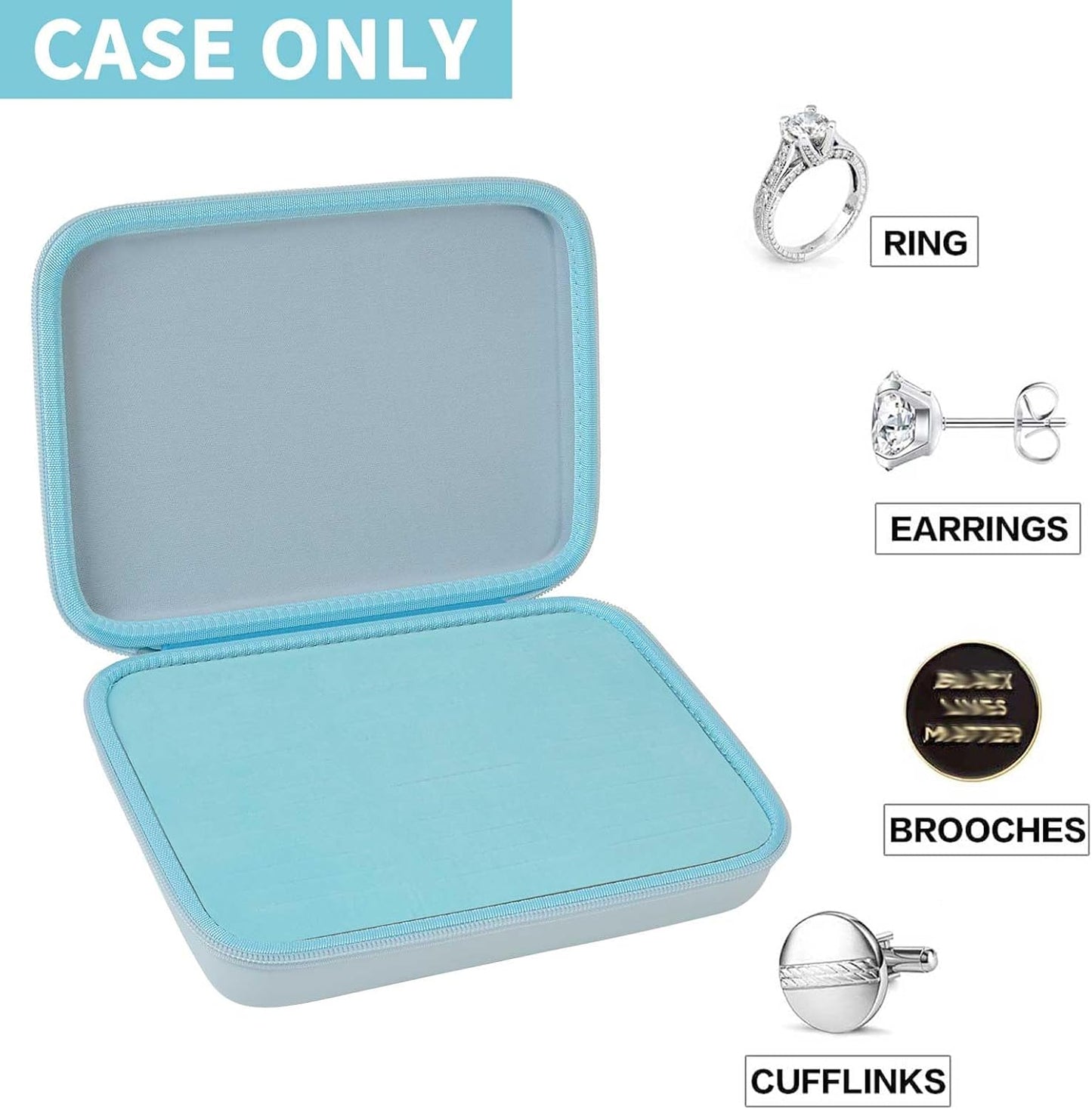 Estuche anillos 42 ranuras con soporte vitrina 50 anillos