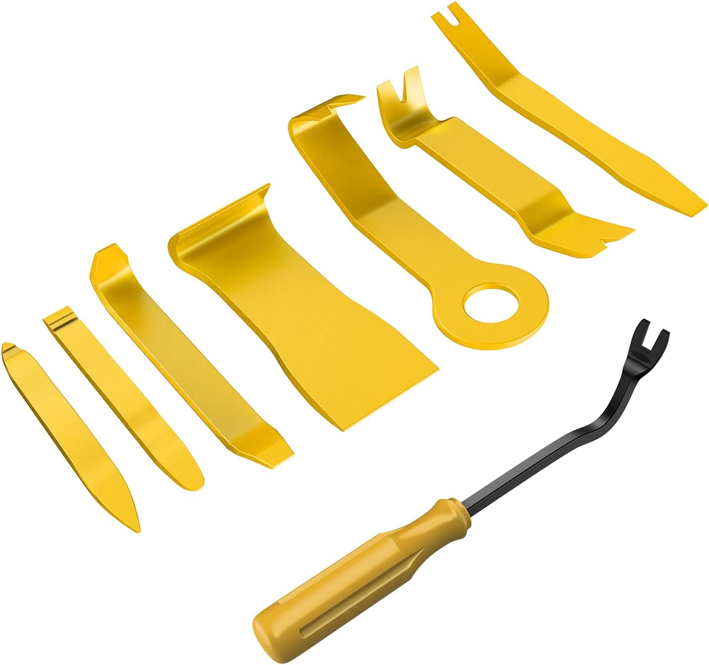 Kit 8 Pzas herramientas quitamolduras coche Amarillo