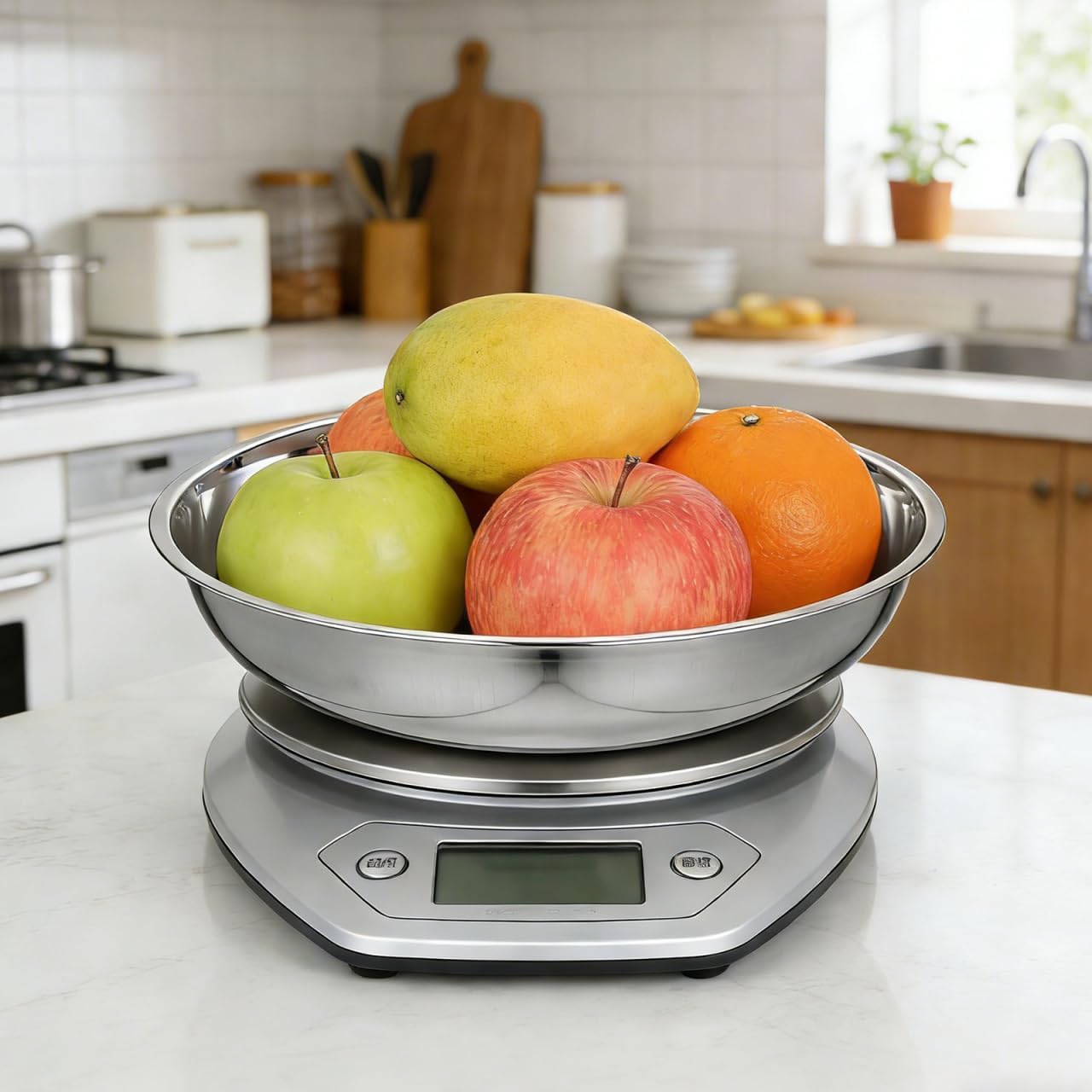 Báscula digital acero inox 9.8in para cocina y laboratorio