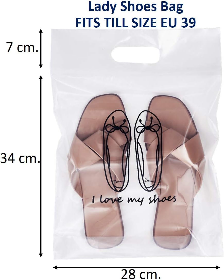 12 Bolsas Polietileno con Cremallera para Zapatos